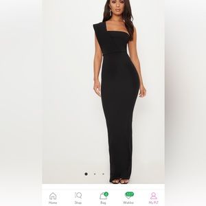 Black One Shoulder Maxi dress
